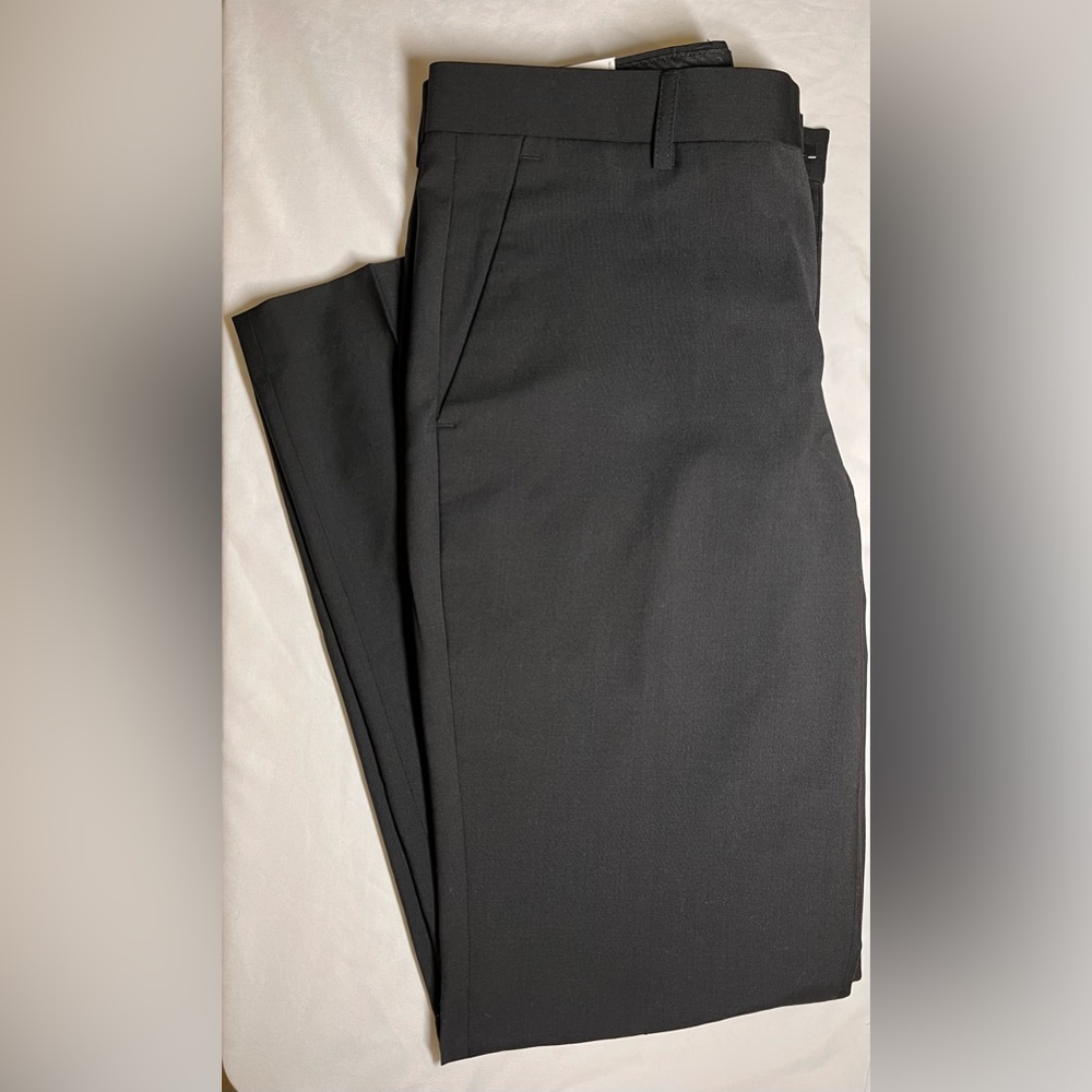 Express Men’s Slim Black Wool-Blend Modern Tech Suit Pant 31x32